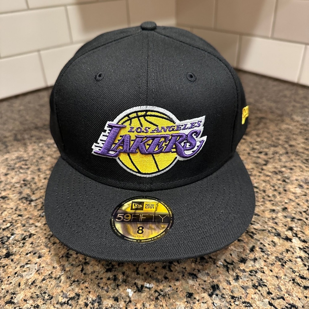 Los Angeles Lakers Hat New Era 59FIFTY 8 Black Gold Purple NBA New